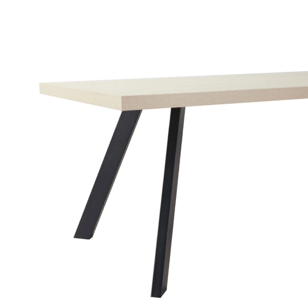 LITHOS ΤΡΑΠΕΖΙ BEIGE ΜΑΥΡΟ 160x80x76cm