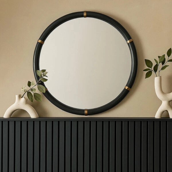 COLOMBO ΚΑΘΡΕΠΤΗΣ ΜΑΥΡΟ 100x4x100cm