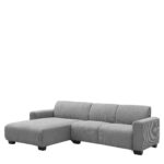 Καναπές Γωνιακός Αναστρέψιμος ArteLibre TRIANA Γκρι Ύφασμα 287x161x71cm