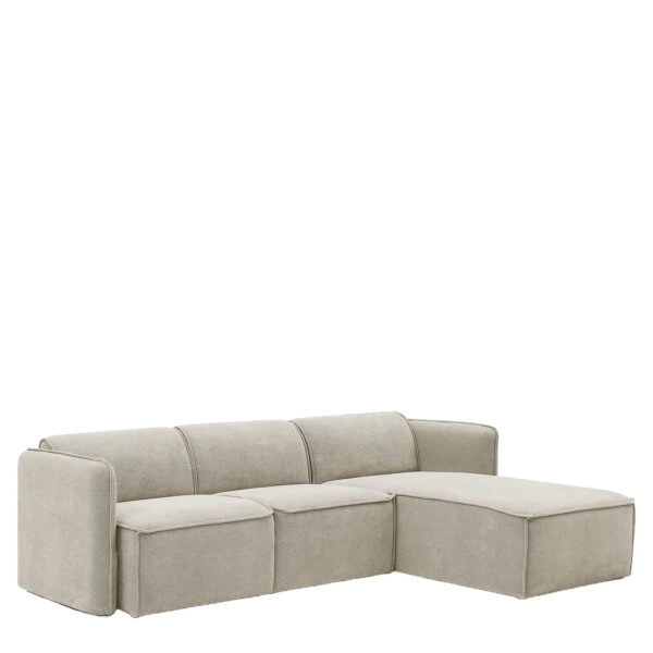 Καναπές Γωνιακός Αναστρέψιμος ArteLibre MAFFEI Μπεζ Ύφασμα 268x163x76cm