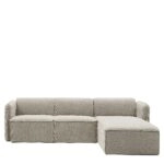 Καναπές Γωνιακός Αναστρέψιμος ArteLibre MAFFEI Μπεζ Ύφασμα 268x163x76cm