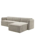 Καναπές Γωνιακός Αναστρέψιμος ArteLibre MAFFEI Μπεζ Ύφασμα 268x163x76cm