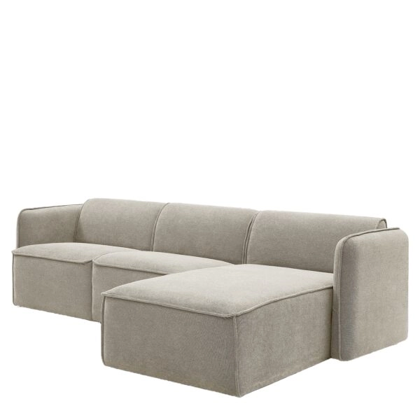 Καναπές Γωνιακός Αναστρέψιμος ArteLibre MAFFEI Μπεζ Ύφασμα 268x163x76cm