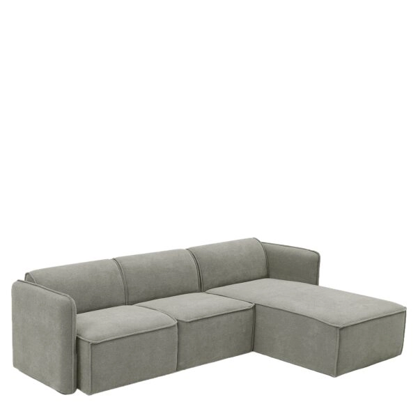 Καναπές Γωνιακός Αναστρέψιμος ArteLibre MAFFEI Γκρι Ύφασμα 268x163x76cm