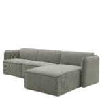 Καναπές Γωνιακός Αναστρέψιμος ArteLibre MAFFEI Γκρι Ύφασμα 268x163x76cm