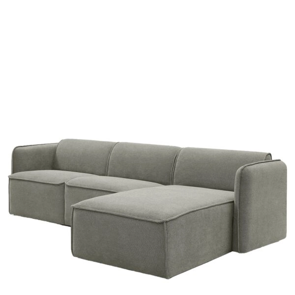 Καναπές Γωνιακός Αναστρέψιμος ArteLibre MAFFEI Γκρι Ύφασμα 268x163x76cm