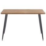 Τραπέζι Τραπεζαρίας ArteLibre MINOS Sonoma/Μαύρο Μέταλλο/Μοριοσανίδα 120x70x75cm