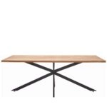 Τραπέζι Τραπεζαρίας ArteLibre DRYOPIS Sonoma/Μαύρο Ξύλο/Μέταλλο 120x75x75cm