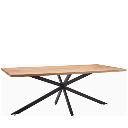 Τραπέζι Τραπεζαρίας ArteLibre DRYOPIS Sonoma/Μαύρο Ξύλο/Μέταλλο 120x75x75cm