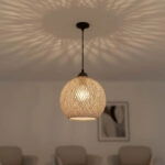 Φωτιστικό οροφής μονόφωτο PWL-0967  Ε27 καφέ-μαύρο Φ23x22εκ