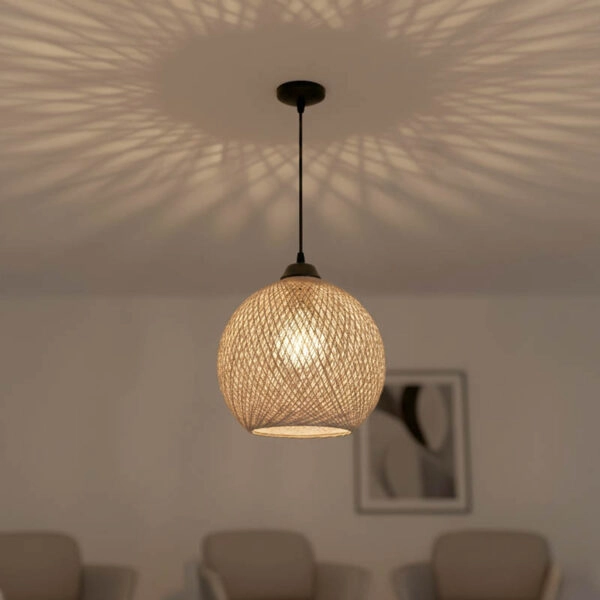 Φωτιστικό οροφής μονόφωτο PWL-0967  Ε27 καφέ-μαύρο Φ23x22εκ