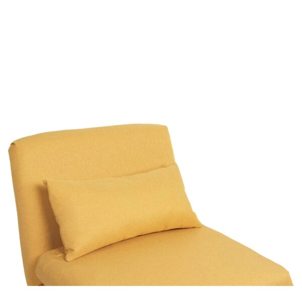 Πολυθρόνα Κρεβάτι ArteLibre VERA Κίτρινο Ύφασμα/Ξύλο 79x80x89cm