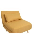 Πολυθρόνα Κρεβάτι ArteLibre VERA Κίτρινο Ύφασμα/Ξύλο 79x80x89cm