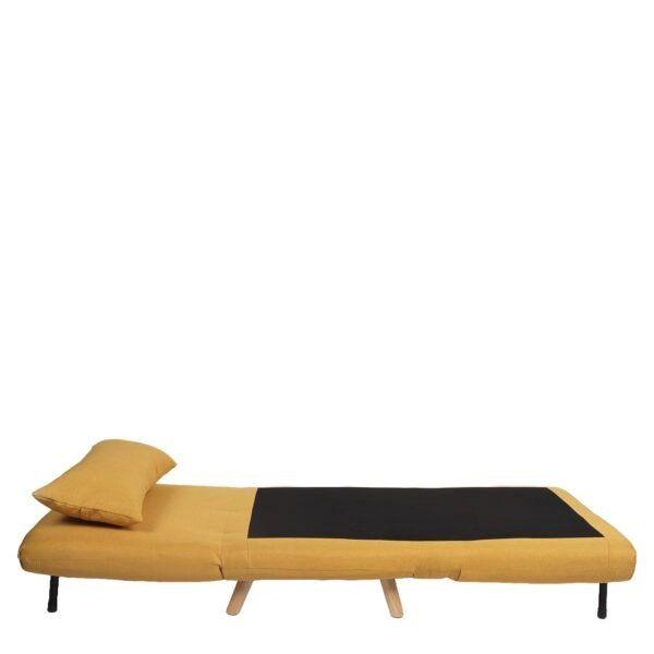Πολυθρόνα Κρεβάτι ArteLibre VERA Κίτρινο Ύφασμα/Ξύλο 79x80x89cm