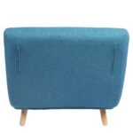 Πολυθρόνα Κρεβάτι ArteLibre VERA Μπλε Ύφασμα/Ξύλο 79x80x89cm
