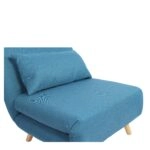 Πολυθρόνα Κρεβάτι ArteLibre VERA Μπλε Ύφασμα/Ξύλο 79x80x89cm
