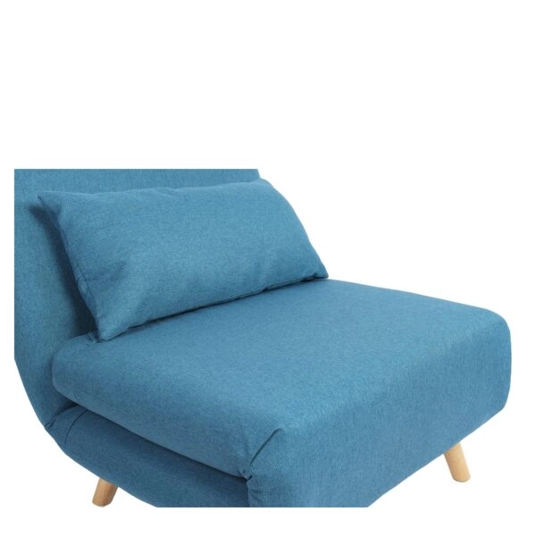 Πολυθρόνα Κρεβάτι ArteLibre VERA Μπλε Ύφασμα/Ξύλο 79x80x89cm