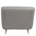 Πολυθρόνα Κρεβάτι ArteLibre VERA Γκρι Ανοιχτό Ύφασμα/Ξύλο 79x80x89cm