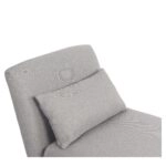 Πολυθρόνα Κρεβάτι ArteLibre VERA Γκρι Ανοιχτό Ύφασμα/Ξύλο 79x80x89cm