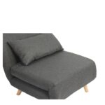 Πολυθρόνα Κρεβάτι ArteLibre VERA Γκρι Σκούρο Ύφασμα/Ξύλο 79x80x89cm