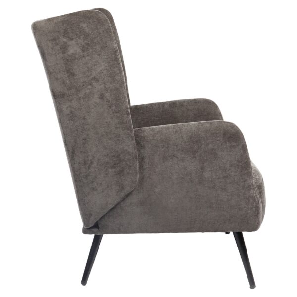 Πολυθρόνα ArteLibre NORA Γκρι Ύφασμα/Μέταλλο 100x80x89cm