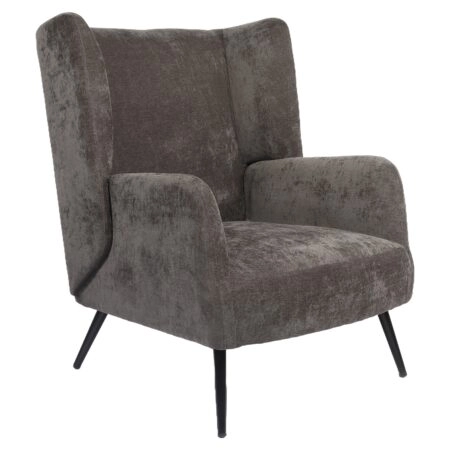 Πολυθρόνα ArteLibre NORA Γκρι Ύφασμα/Μέταλλο 100x80x89cm