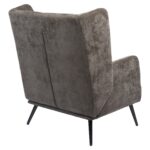 Πολυθρόνα ArteLibre NORA Γκρι Ύφασμα/Μέταλλο 100x80x89cm