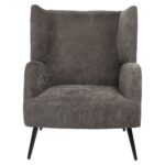 Πολυθρόνα ArteLibre NORA Γκρι Ύφασμα/Μέταλλο 100x80x89cm