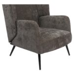 Πολυθρόνα ArteLibre NORA Γκρι Ύφασμα/Μέταλλο 100x80x89cm