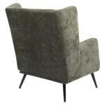 Πολυθρόνα ArteLibre NORA Πράσινο Ύφασμα/Μέταλλο 100x80x89cm