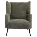 Πολυθρόνα ArteLibre NORA Πράσινο Ύφασμα/Μέταλλο 100x80x89cm