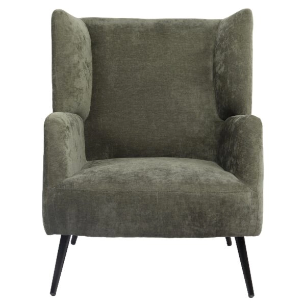 Πολυθρόνα ArteLibre NORA Πράσινο Ύφασμα/Μέταλλο 100x80x89cm