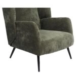 Πολυθρόνα ArteLibre NORA Πράσινο Ύφασμα/Μέταλλο 100x80x89cm