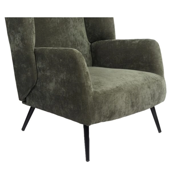 Πολυθρόνα ArteLibre NORA Πράσινο Ύφασμα/Μέταλλο 100x80x89cm