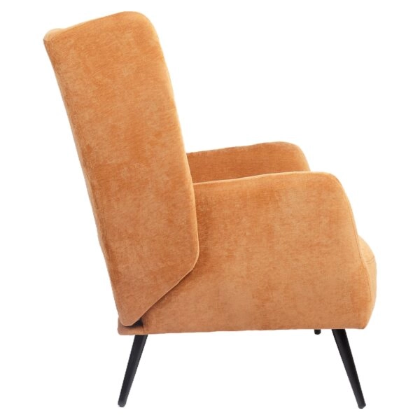 Πολυθρόνα ArteLibre NORA Πορτοκαλί Ύφασμα/Μέταλλο 100x80x89cm