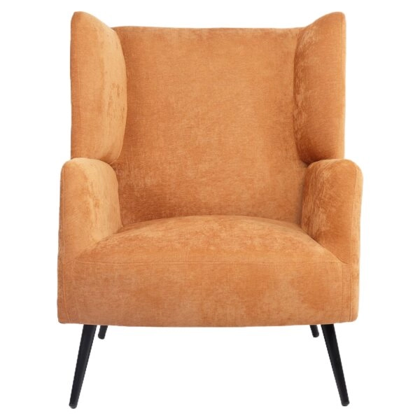 Πολυθρόνα ArteLibre NORA Πορτοκαλί Ύφασμα/Μέταλλο 100x80x89cm