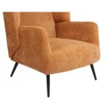 Πολυθρόνα ArteLibre NORA Πορτοκαλί Ύφασμα/Μέταλλο 100x80x89cm