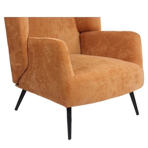 Πολυθρόνα ArteLibre NORA Πορτοκαλί Ύφασμα/Μέταλλο 100x80x89cm