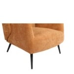 Πολυθρόνα ArteLibre NORA Πορτοκαλί Ύφασμα/Μέταλλο 100x80x89cm