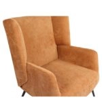 Πολυθρόνα ArteLibre NORA Πορτοκαλί Ύφασμα/Μέταλλο 100x80x89cm