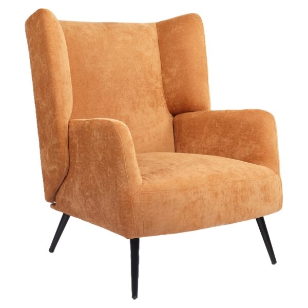 Πολυθρόνα ArteLibre NORA Πορτοκαλί Ύφασμα/Μέταλλο 100x80x89cm