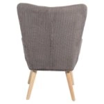 Πολυθρόνα ArteLibre LIRA Γκρι Ύφασμα Κοτλέ/Ξύλο 94.5x64x70.5cm