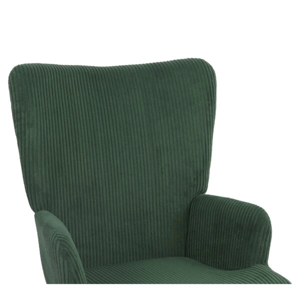 Πολυθρόνα ArteLibre LIRA Πράσινο Ύφασμα Κοτλέ/Ξύλο 94.5x64x70.5cm