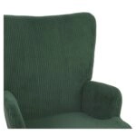 Πολυθρόνα ArteLibre LIRA Πράσινο Ύφασμα Κοτλέ/Ξύλο 94.5x64x70.5cm