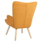 Πολυθρόνα ArteLibre LIRA Μουσταρδί Ύφασμα Κοτλέ/Ξύλο 94.5x64x70.5cm
