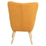 Πολυθρόνα ArteLibre LIRA Μουσταρδί Ύφασμα Κοτλέ/Ξύλο 94.5x64x70.5cm