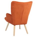 Πολυθρόνα ArteLibre LIRA Σάπιο Μήλο Ύφασμα Κοτλέ/Ξύλο 94.5x64x70.5cm