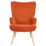 Πολυθρόνα ArteLibre LIRA Σάπιο Μήλο Ύφασμα Κοτλέ/Ξύλο 94.5x64x70.5cm