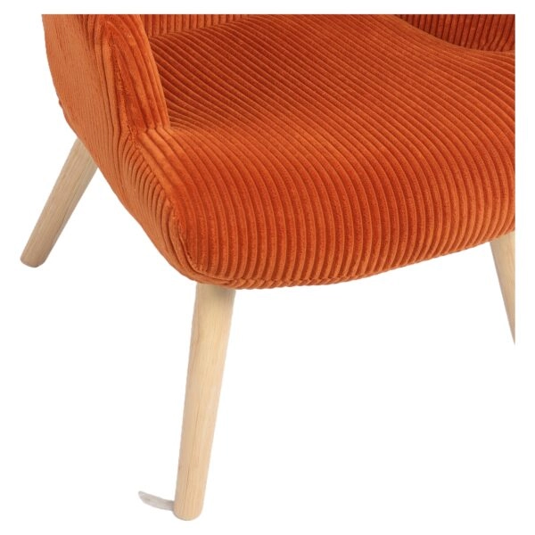 Πολυθρόνα ArteLibre LIRA Σάπιο Μήλο Ύφασμα Κοτλέ/Ξύλο 94.5x64x70.5cm