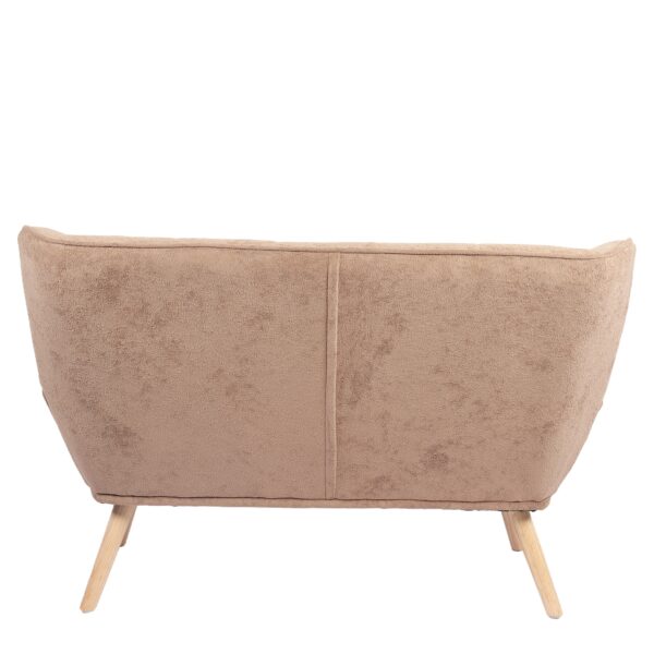 Καναπές ArteLibre NESTO Καφέ Ανοιχτό Ύφασμα/Ξύλο 86x126x78cm